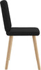 vidaXL - Eetkamerstoelen - 2 - st - stof - zwart