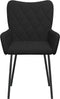 vidaXL - Eetkamerstoelen - 2 - st - stof - zwart