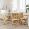 vidaXL - Eetkamerstoelen - 4 - st - Corona - inklapbaar - grenenhout - wasbruin