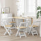 vidaXL - Eetkamerstoelen - 4 - st - Corona - inklapbaar - massief - grenenhout - wit
