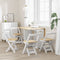 vidaXL - Eetkamerstoelen - 4 - st - Corona - inklapbaar - massief - grenenhout - wit