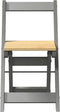 vidaXL - Eetkamerstoelen - 4 - st - Corona - inklapbaar - massief - grenenhout - grijs