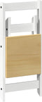 vidaXL - Eetkamerstoelen - 4 - st - Corona - inklapbaar - massief - grenenhout - wit