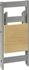 vidaXL - Eetkamerstoelen - 4 - st - Corona - inklapbaar - massief - grenenhout - grijs