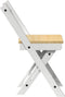 vidaXL - Eetkamerstoelen - 4 - st - Corona - inklapbaar - massief - grenenhout - wit