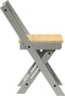 vidaXL - Eetkamerstoelen - 4 - st - Corona - inklapbaar - massief - grenenhout - grijs