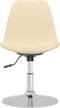 vidaXL - Eetkamerstoelen - 4 - st - draaibaar - stof - crèmekleurig