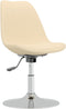 vidaXL - Eetkamerstoelen - 4 - st - draaibaar - stof - crèmekleurig