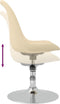 vidaXL - Eetkamerstoelen - 4 - st - draaibaar - stof - crèmekleurig