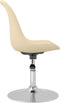 vidaXL - Eetkamerstoelen - 4 - st - draaibaar - stof - crèmekleurig