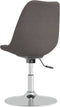 vidaXL - Eetkamerstoelen - 4 - st - draaibaar - stof - donkergrijs
