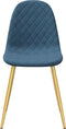 vidaXL - Eetkamerstoelen - 4 - st - fluweel - blauw
