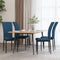 vidaXL - Eetkamerstoelen - 4 - st - fluweel - blauw