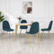 vidaXL - Eetkamerstoelen - 4 - st - fluweel - blauw