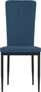vidaXL - Eetkamerstoelen - 4 - st - fluweel - blauw