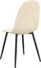 vidaXL - Eetkamerstoelen - 4 - st - fluweel - crèmewit