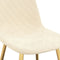 vidaXL - Eetkamerstoelen - 4 - st - fluweel - crèmewit