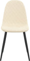vidaXL - Eetkamerstoelen - 4 - st - fluweel - crèmewit