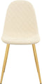 vidaXL - Eetkamerstoelen - 4 - st - fluweel - crèmewit