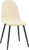vidaXL - Eetkamerstoelen - 4 - st - fluweel - crèmewit