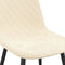 vidaXL - Eetkamerstoelen - 4 - st - fluweel - crèmewit