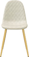 vidaXL - Eetkamerstoelen - 4 - st - fluweel - crèmewit