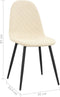 vidaXL - Eetkamerstoelen - 4 - st - fluweel - crèmewit