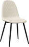 vidaXL - Eetkamerstoelen - 4 - st - fluweel - crèmewit