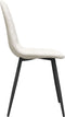 vidaXL - Eetkamerstoelen - 4 - st - fluweel - crèmewit