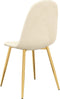 vidaXL - Eetkamerstoelen - 4 - st - fluweel - crèmewit