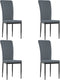 vidaXL - Eetkamerstoelen - 4 - st - fluweel - donkergrijs