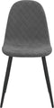 vidaXL - Eetkamerstoelen - 4 - st - fluweel - donkergrijs