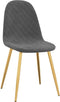 vidaXL - Eetkamerstoelen - 4 - st - fluweel - donkergrijs
