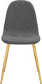 vidaXL - Eetkamerstoelen - 4 - st - fluweel - donkergrijs