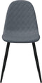 vidaXL - Eetkamerstoelen - 4 - st - fluweel - donkergrijs