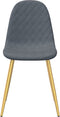 vidaXL - Eetkamerstoelen - 4 - st - fluweel - donkergrijs