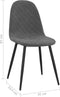 vidaXL - Eetkamerstoelen - 4 - st - fluweel - donkergrijs