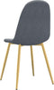 vidaXL - Eetkamerstoelen - 4 - st - fluweel - donkergrijs