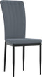 vidaXL - Eetkamerstoelen - 4 - st - fluweel - donkergrijs