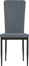 vidaXL - Eetkamerstoelen - 4 - st - fluweel - donkergrijs