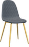 vidaXL - Eetkamerstoelen - 4 - st - fluweel - donkergrijs