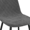 vidaXL - Eetkamerstoelen - 4 - st - fluweel - donkergrijs