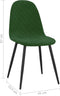 vidaXL - Eetkamerstoelen - 4 - st - fluweel - donkergroen