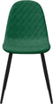 vidaXL - Eetkamerstoelen - 4 - st - fluweel - donkergroen