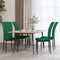 vidaXL - Eetkamerstoelen - 4 - st - fluweel - donkergroen
