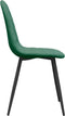 vidaXL - Eetkamerstoelen - 4 - st - fluweel - donkergroen