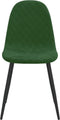 vidaXL - Eetkamerstoelen - 4 - st - fluweel - donkergroen