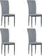 vidaXL - Eetkamerstoelen - 4 - st - fluweel - lichtgrijs