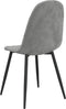 vidaXL - Eetkamerstoelen - 4 - st - fluweel - lichtgrijs