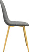 vidaXL - Eetkamerstoelen - 4 - st - fluweel - lichtgrijs